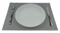 Servietten Fertigservietten + Platzdekchen im Set - Set-S-PD-015-Silber-S-LNSX-Silber-001-Wei&szlig;