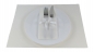 Set Fertigserviette Servietten + Platzdeckechen im Kombinationslook Set-PD+BTS-001-Wei&szlig;