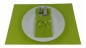 Set Fertigserviette Servietten + Platzdeckechen im Kombinationslook Set-PD+BTX-006-Kiwigr&uuml;n