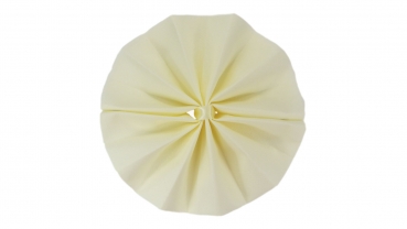 S-FF Runde elegante F&auml;cherservietten S-FF-002-Creme