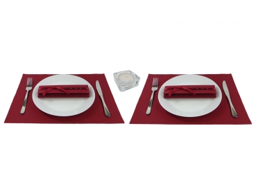 Set Candle Light Dinner Weinrot Bordeaux f&uuml;r 2 Personen Set-S-PD+S-E3X-010-Bordeaux-2x+KWG