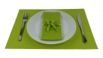 Set Fertigserviette Servietten + Platzdeckechen im Kombinationslook Set-PD+BTS-006-Kiwigr&uuml;n