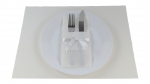 Set Fertigserviette Servietten + Platzdeckechen im Kombinationslook Set-PD+BTX-001-Wei&szlig;