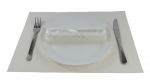 Set Fertigservietten + Platzdeckchen im Kombinationslook Set-PD+E3X-001-Wei&szlig;