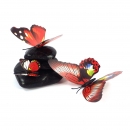 Set 12 St&uuml;ck Wundersch&ouml;ne Deko 3D Schmetterlinge Butterfly - SL-C-Mix-Rot