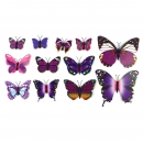 Set 12 Stück Wunderschöne Deko 3D Schmetterlinge Butterfly - SL-E-Mix-Lila