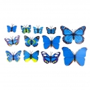 Set 12 Stück Wunderschöne Deko 3D Schmetterlinge Butterfly - SL-F-Mix-Blau