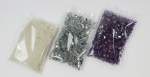 Streudeko Set Wei&szlig;er Sand Karibik Style + Glitzerdeko Lila Silber